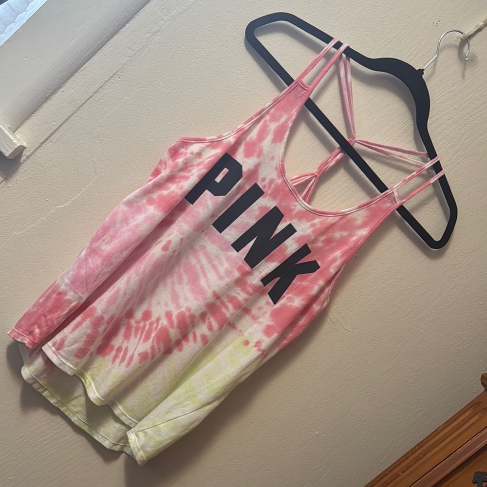 COPY - Pink Brand Tie-Dye Tank Top